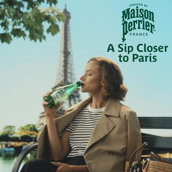 Maison Perrier Ultimate Sparkling Water – 16.9 fl oz Bottles (Pack of 24) – Unflavored, Zero Calories, Bottled in France