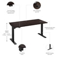 thumbnail image 6 of Move 40 Series 60W Adjustable Standing Desk in Black Walnut - Engineered Wood, 6 of 8