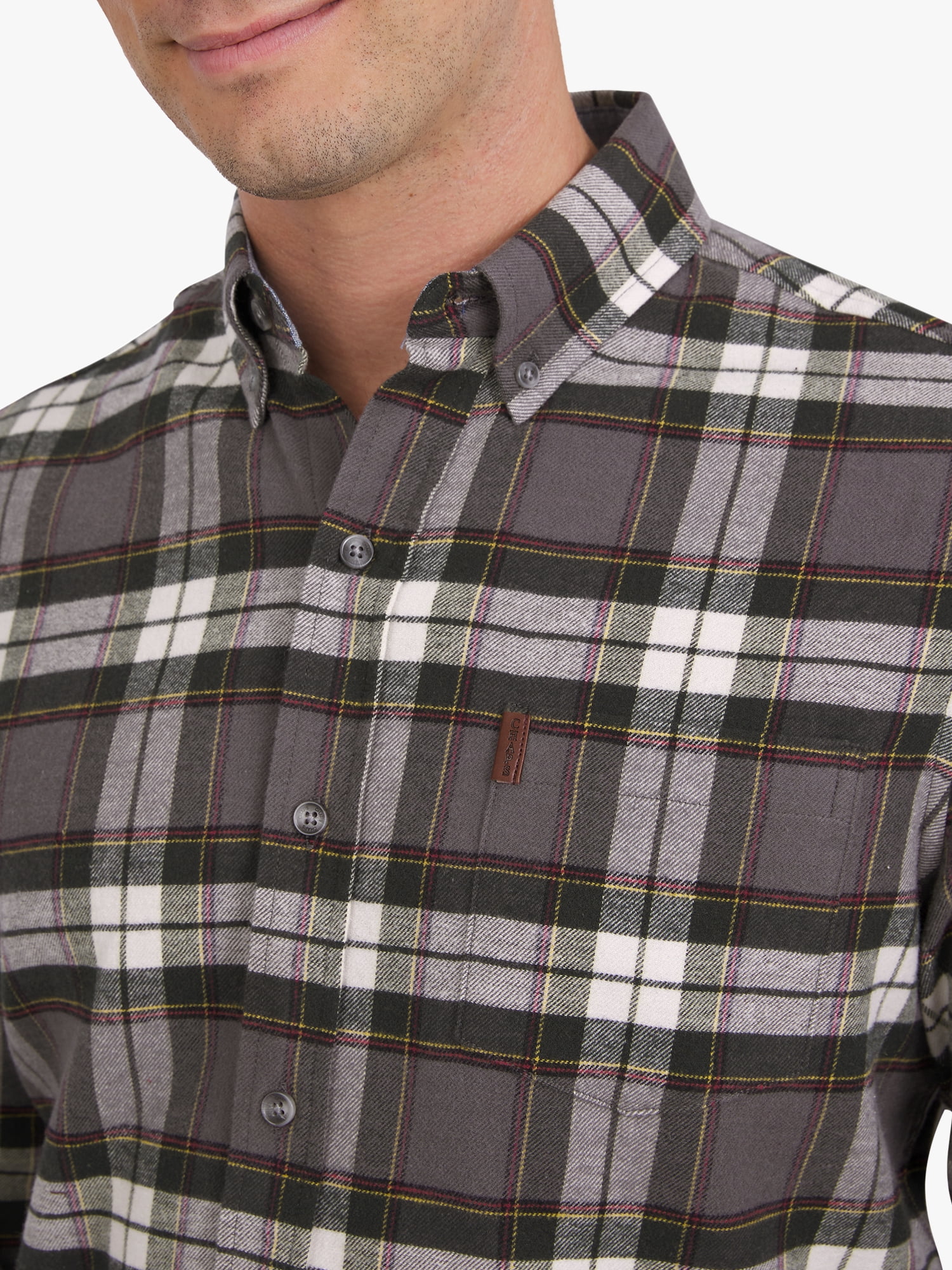 Chaps Men's and Big Men's Comfort Stretch Flannel Shirt, Sizes S-2XL