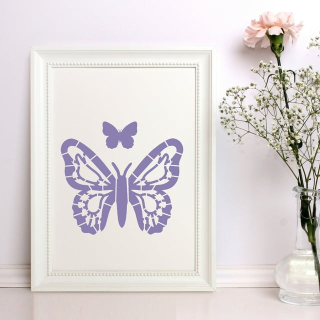 HUASHENG Butterfly Painting Template For Card Making Symmetry Hollow Butterflybutterfly Painting Template Embossing Template For Scrapbooking DIY Craft