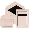 JAM Paper® Wedding Invitation Combo Set, 1 Large & 1 Small, Black Border Set, Black Card with Black Lined Envelope -100/pack