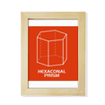 thumbnail image 1 of Hexagonal Prism Mathematical Geometric Space Desktop Adorn Photo Frame Display Art Painting Wooden, 1 of 3
