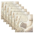 thumbnail image 6 of Qxltty White Bear Enjoying The Sunshine Napkins 20×20in Perfect for Parties Dinners Weddings Cocktail Housewarming Cloth Napkins Set of 6, 6 of 8