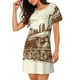 thumbnail image 2 of Fotbe Train Bata de Dormir para Mujer con Estampado, Camisón de Algodón de Manga Corta, Ropa de Dormir Casual, 2 of 6