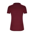 thumbnail image 6 of WREESH Women's Dressy Casual Blouses Solid Color Puff Sleeve V-Neck Short Sleeve Pullover Tops Wine, 6 of 8