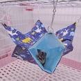 thumbnail image 3 of Visland Pet Hamster Warm Double Layer Hanging Hammock Soft Nest House Cage Sleeping Bed, 3 of 9
