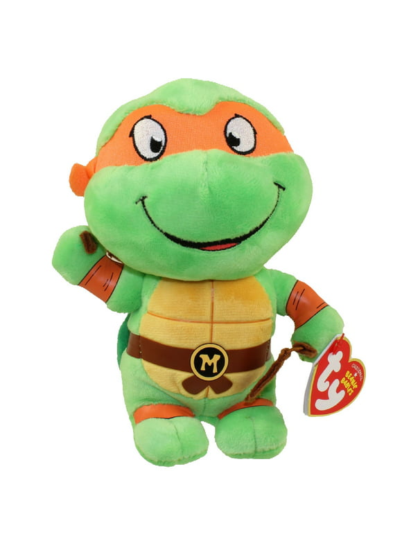 Teenage Mutant Ninja Turtles Beanie Babies  7 Inch Small Toy Plush Michelangelo