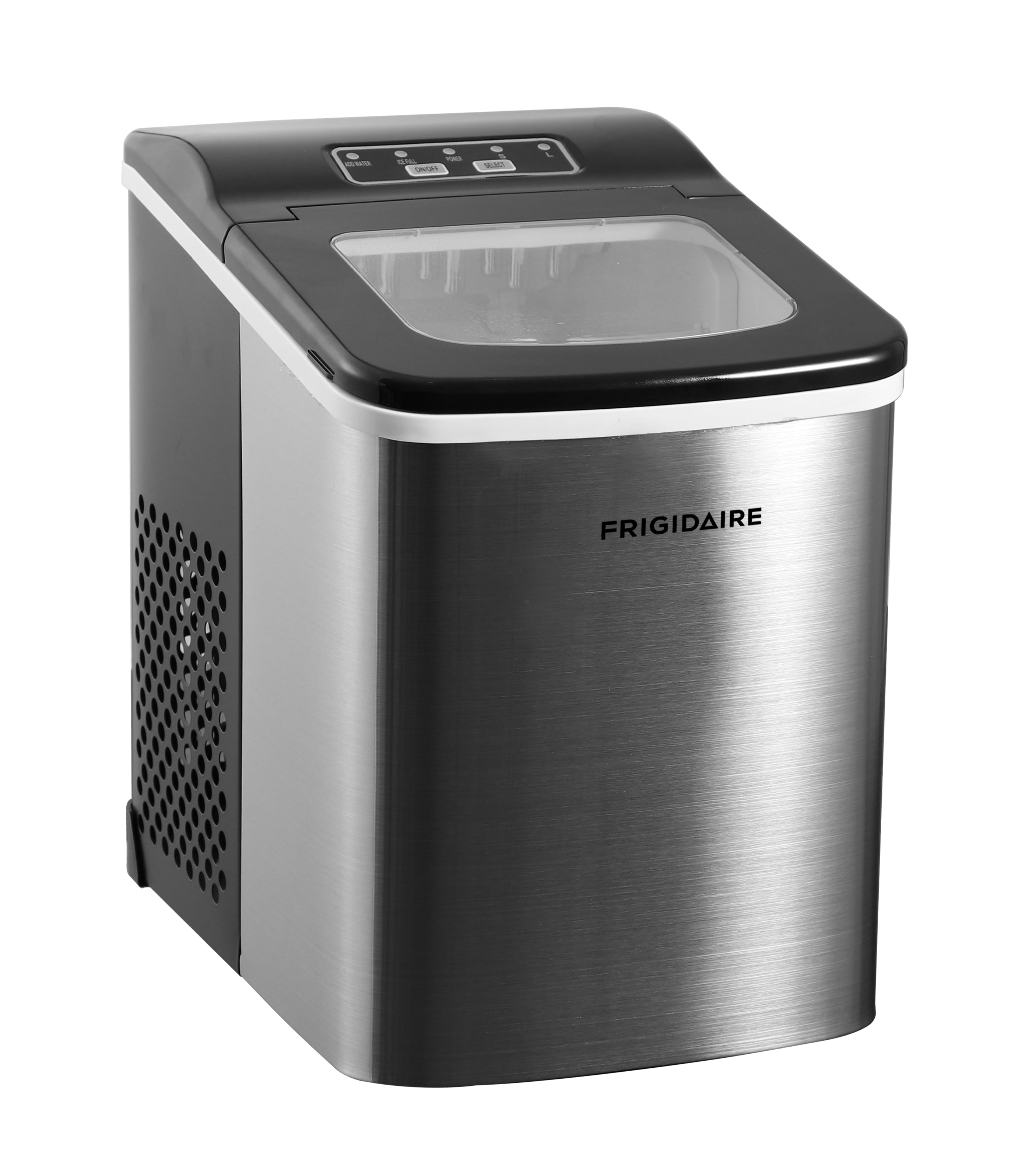 Frigidaire 26 lbs. Bullet Ice Maker, Countertop Portable Ice Machine with Digital Controls, Stainless Steel