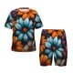 thumbnail image 1 of Balery Colorful Blooming Flowers Conjunto de Pijama Infantil de Manga Corta con Estampado – Ropa de Dormir de Algodón Suave-3X-Large, 1 of 6