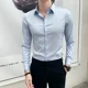 thumbnail image 2 of Camisas y blusas para hombre, de negocios, lisas, rojas, para hombre, ropa musculosa, elegante, estilo coreano, con cuello, elegantes, mangas cortas, 2 of 5
