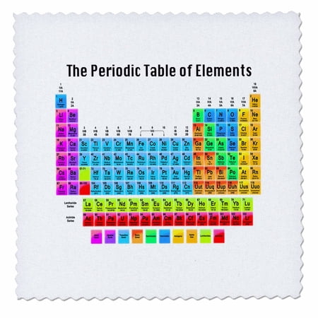 3dRose The Periodic Table of Elements - Quilt Square  25 by 25-inch