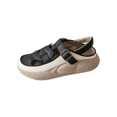 

Women s Summer Sandals Hollow Out Closed Toe Sandals Casual Platform Sandals 38