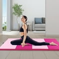 thumbnail image 2 of Costway 10' x 4' x 2" 4-Panel Folding Exercise Mat with Carrying Handles for Gym Yoga Pink, 2 of 10