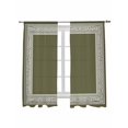 thumbnail image 2 of Sheer Curtains 72 Inches Long, Olive Green Greek Key Light Filtering Window Curtains for Living Room, Geometric Greece Ancient Farmhouse Geo Rod Pocket Voile Sheer Curtain Drapes, 52"Wx72"L, 2 Panels, 2 of 8
