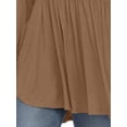 thumbnail image 3 of Gvmfive Women Plus Size Long Sleeve Tunic Tops Henley Pleated Button Down Asymmetrical Flowy Blouse, 3 of 4
