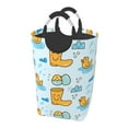 thumbnail image 1 of DouZhe 50L Rectangular Laundry Basket, Cute Yellow Ducks Prints Waterproof Foldable Laundry Hamper with Aluminum Handles, 1 of 6