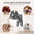 thumbnail image 7 of Daiia Metallic Gears for Women's Long-Sleeved Pajama Set – Soft & Comfortable Sleepwear Button-Up Pajamas Cozy Lounge Wear-Large, 7 of 7