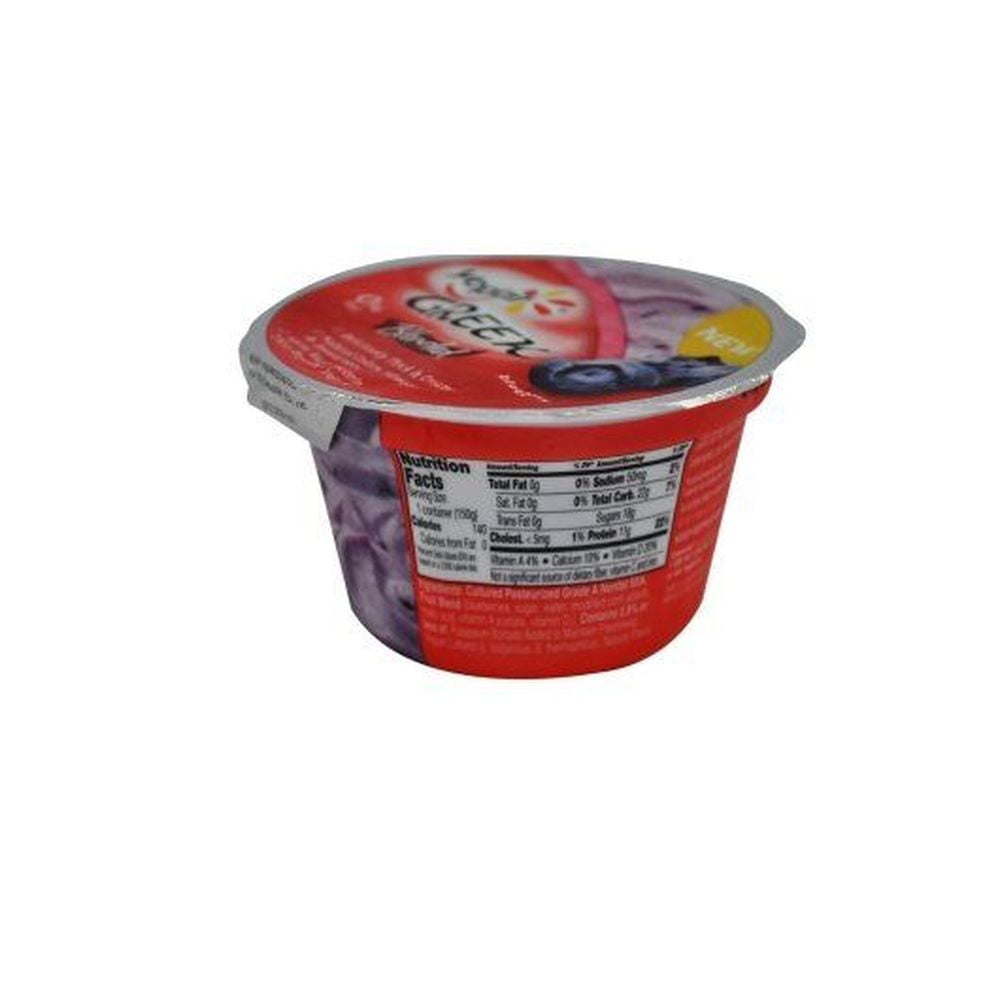 Yoplait Fat Free Blended Blueberry Greek Yogurt, 5.3 Ounce -- 12 per Case.