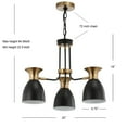 thumbnail image 4 of JONATHAN Y Edison 20" 3-Light Metal LED Pendant, Black/Brass Gold, 4 of 8