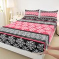 thumbnail image 3 of Feelyou Western Damask Adult Full Size Sheets, Vintage Bohemian Floral Bed Sheets, 4pcs, 3 of 7