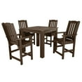 thumbnail image 4 of highwood Lehigh 5-piece Outdoor Counter Height Dining Set - 42" x 42" Table Eucalyptus, 4 of 5
