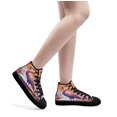 thumbnail image 6 of Flamingo Sunset High Top Canvas Shoes Sneakers Black Size 6, 6 of 7