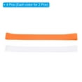 thumbnail image 3 of Uxcell Towel Bands, 4in2 Sets 9.84x1 Inch Silicone Stretchable Towel Chair Clips Straps, White, Orange, 3 of 7