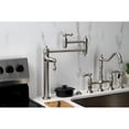 thumbnail image 3 of Kingston Brass KS3708AL Restoration Deck Mount Pot Filler Faucet, Brushed Nickel, 3 of 8