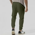 thumbnail image 4 of Domuza Jogger Pants Men Lightweight Comfy Elastic Waist Drawstring Sweatpants Relaxed Fit Outdoor Bodybuilding Workout Pants with Pocket Army Green L, 4 of 8