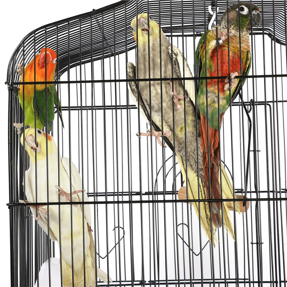 Yaheetech 36-inch Large Birdcage Parrot Cockatiel Lovebird Travel Bird Cage Black