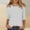 A1-Gray, variant on JJHGVB 3/4 Sleeve Tops for Women Soft Striped Half Sleeve Tops Henley Tops Oversized Tops Henley Neck Soft Striped Shirt Tunic Tops Elbow Sleeve Women Tops A3-blue Polyester,spandex