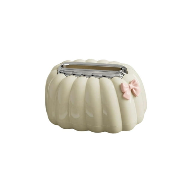 Funda para caja de pañuelos, adorno novedoso, minimalista y decorativo para baño, tocador, mesita de noche, encimera de cocina, decoración de sala de Blanco