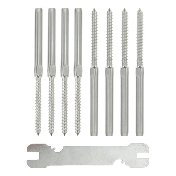 MasteelfCA 8pcs Stainless Steel Thread Swage Lag Screws Sturdy Deck Railing Hardwares