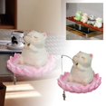 thumbnail image 1 of Ornement de Bureau Animal Mignon pour Améliorer la Détente, Design de Pêche Zen, Figurine Décorative en Résine pour Espace de Travail Intérieur, 1 of 4