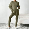 thumbnail image 5 of HAiming Women's Two Piece Outfits Long Sleeve Loose Hoodies and Legging Pants Knitted Sweatsuits Set Casual Loungewear, 5 of 9