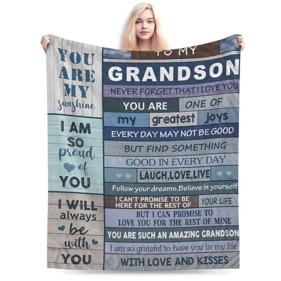 Grandson Gifts from Grandma Grandpa Blanket Grandson Gifts Blanket 50x40