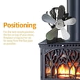 thumbnail image 3 of Mejora de 5 estufa alimentada con calor nuevo ventilador ecológico para chimenea quemador de troncos de (65 ℃- ℃) - De plata Macarena Ventilador de estufa alimentado por calor, 3 of 8