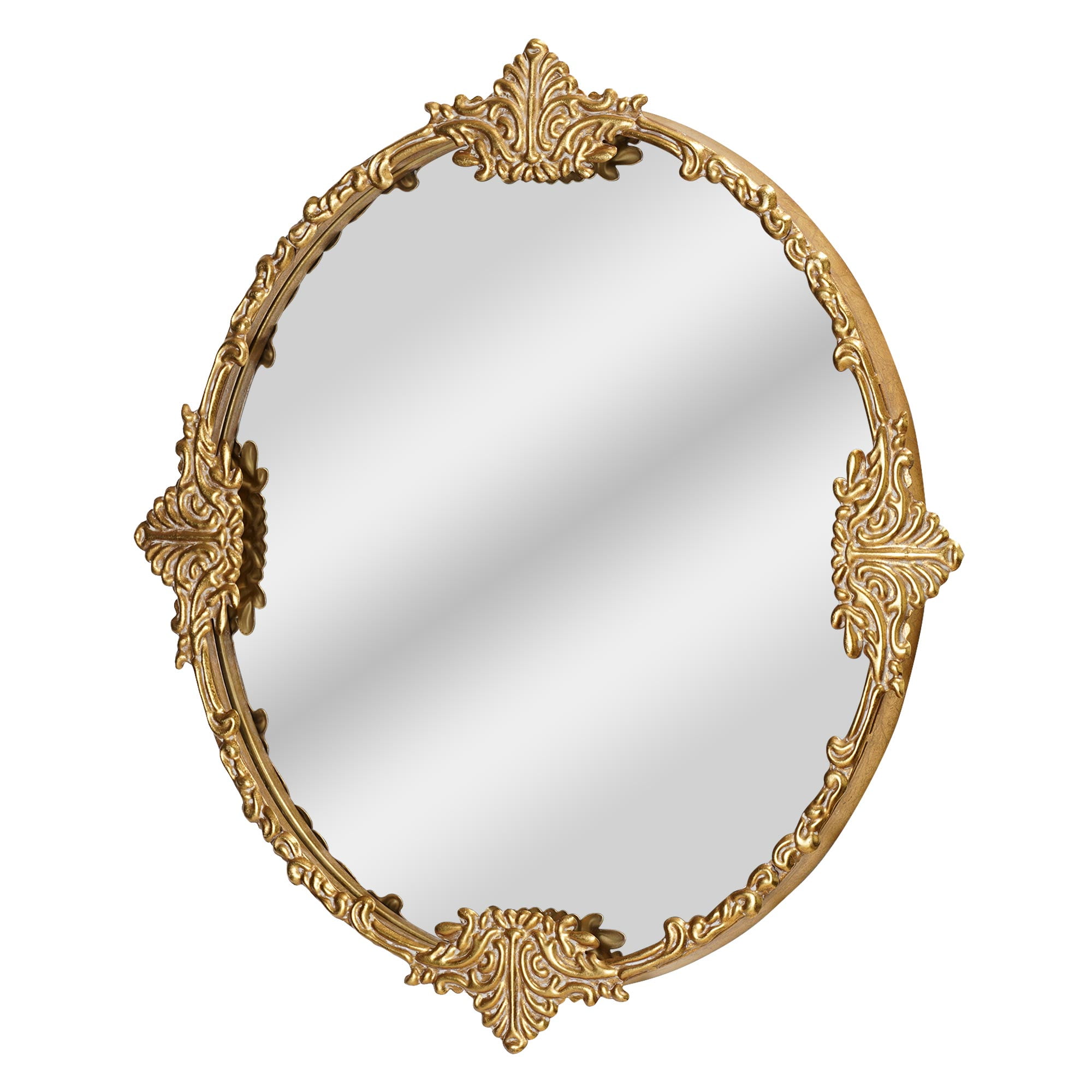 Beautiful Round Ornate Gold Frame Mirror 24" by Drew Barrymore