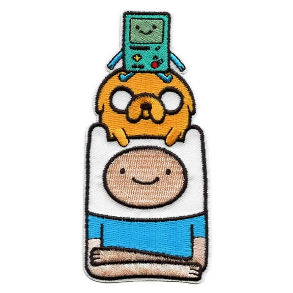 Adventure Time Finn Jake BMO Patch Cartoon Network Animation Embroidered Iron On