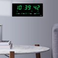 thumbnail image 3 of Digital Wall Clock,Digital LED Wall Clock Large Display Indoor Temp,Electric Alarm Clock USB Charging Bedroom Home,Table Clocks Calendar Living Room Decor Cafe,Big Number Clocks Seniors Green, 3 of 8