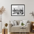 thumbnail image 4 of Historic Framed Print, [England - London - Parliament looking across bridge], 17-7/8" x 21-7/8", 4 of 9