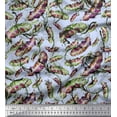 thumbnail image 1 of Soimoi Polyester Crepe Fabric Leaves & Texture Print Sewing Fabric Yard 52 Inch Wide, 1 of 2