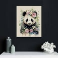thumbnail image 5 of COMIO Cute Panda Canvas Print Wall Art for Kids Room, Watercolor Animal Panda Portrait Picture Paintings Vintage Framed Artwork for Bathroom Bedroom Living room Office Wall Decor, 5 of 5