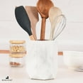 thumbnail image 2 of Radicaln Marble Utensil Holder 6.5" White Handmade Kitchen Utensil Holder – Classic Cooking Utensil Organizer and Spoon Holder for Countertop, Decorative Utensil Caddy & Modern Kitchen Essentials, 2 of 6