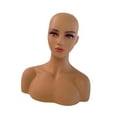 thumbnail image 4 of Cabezal realista de la cabeza del maniquí Cabezal de doble hombro Multipropósito Manikin Pequeño de peluca para aretes Joyas Collar Sombreros Estilo C, 4 of 8