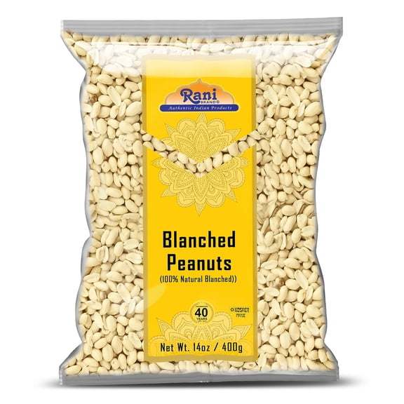 Rani Peanuts Skinless (Blanched, Uncooked) 14oz (400g) ~ All Natural | Vegan | Gluten Friendly | Kosher ~ Spanish Grade Groundnuts