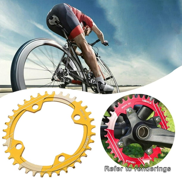Plato ancho estrecho de bicicleta 104 BCD anillo de cadena redondo de aluminio rueda de cadena de bicicleta para 36T de oro Sharpla Plato de bicicleta de montaña