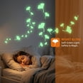 thumbnail image 2 of Animals Wall Decals Glow in the Dark, Girls Boys Waterproof Decoration for Living Room Wall Bathroom Toilet 3 Sets Orange Ginkgo Leaves 11.4" x 7.9", 2 of 7