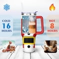 thumbnail image 3 of Christmas Mug Cup 40 Oz Tumbler with Handle and Straw, Double Wall Vacuum Large Reusable Stainless Steel Water Bottle Leak Proof Insulated Travel Mug Iced Coffee Cup Gift for Family Freiends, 3 of 3