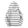 thumbnail image 5 of KyCheLot Girls Loose Sweatshirt Casual Stripe Printed with Pocket Lightweight Comfort Oversized Hoodies 4-14 Years, 5 of 5
